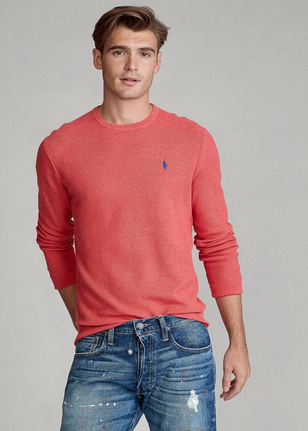 Men's Polo Ralph Lauren Cotton Crewneck Sweater | 860127DHT